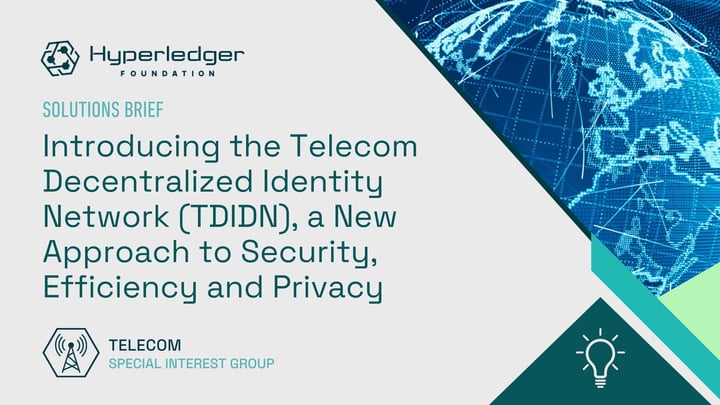 Introducing the Telecom Decentralized Identity Network (TDIDN), a New Approach to Security, Efficiency and Privacy