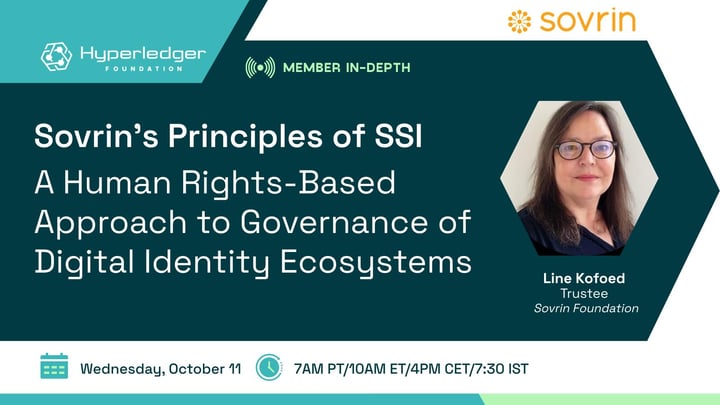 Sovrin's Principles of SSI - a human rights-based approach to governance of digital identity ecosystems