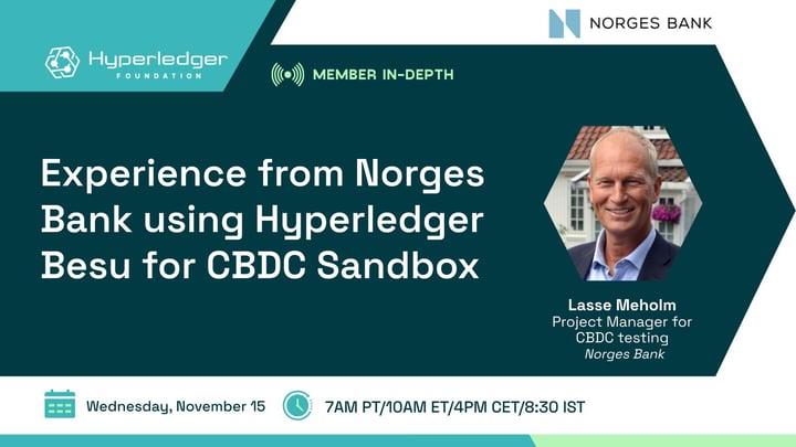 Central Bank of Norway using Hyperledger Besu for their CBDC Sandbox