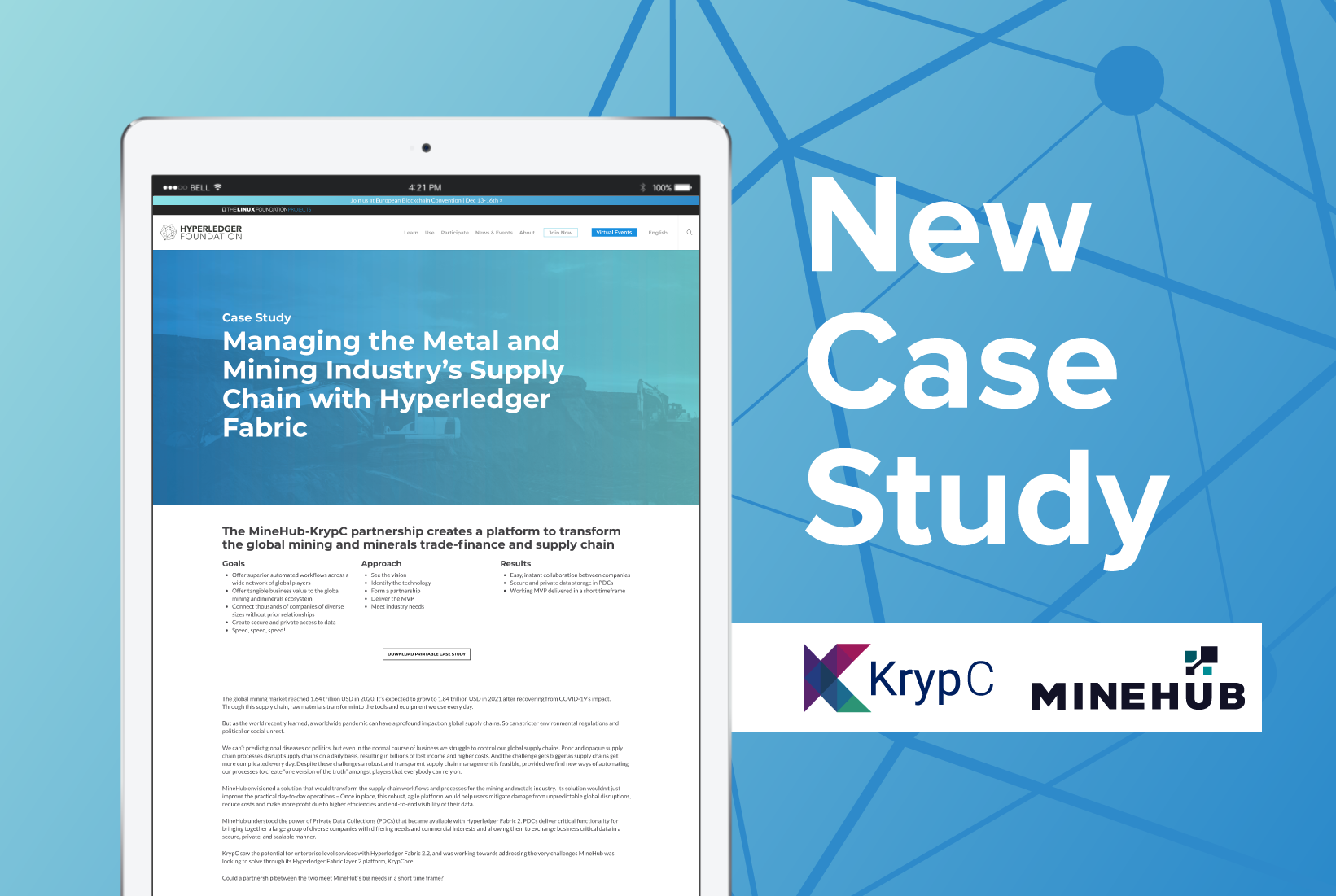 MineHub and KrypC Leverage the Power of Hyperledger Fabric 2.2 to Transform Mining and Metals Supply Chain