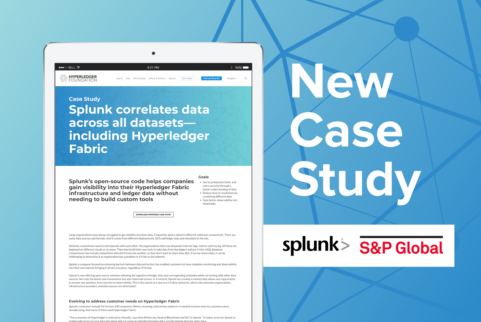 Splunk Adds Hyperledger Fabric Data Visibility into Mix, Powers New Blockchain-Based Content Management Solution for S&P Global