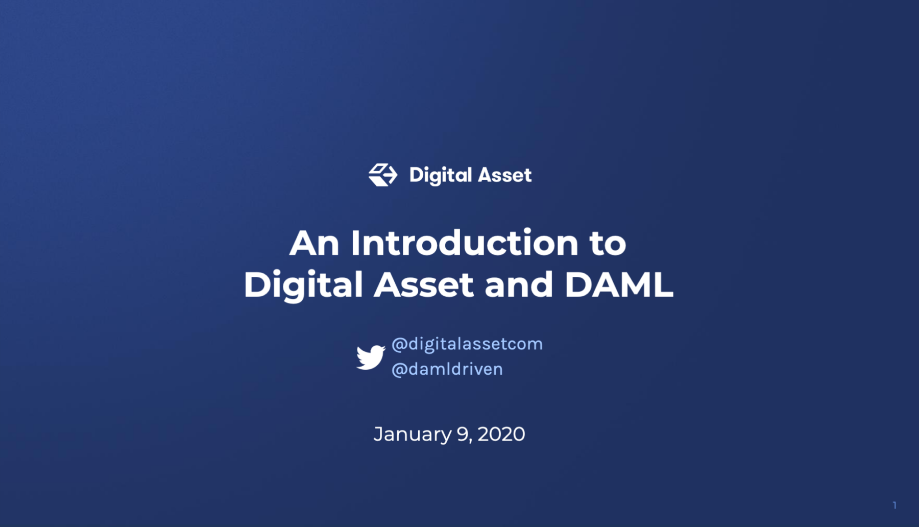 An Introduction to Digital Asset, DAML