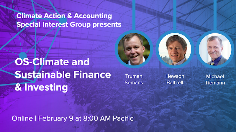 OS-Climate and Sustainable Finance & Investing