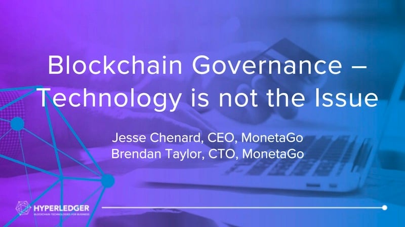 Blockchain Governance – Technology is Not the Issue
